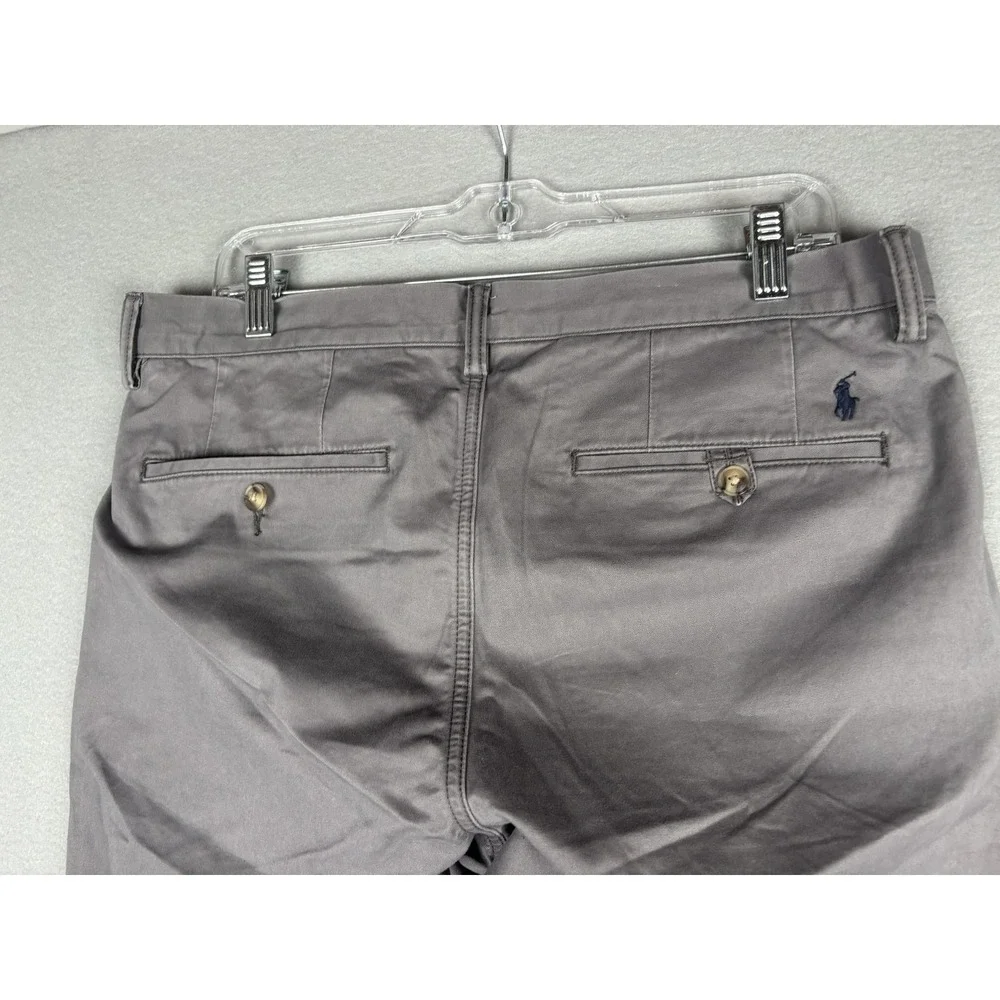 Polo Ralph Lauren Pants Mens 32x31 Gray Stretch Straight Fit Polo Chino Casual